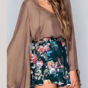 Show me your mumu carlos swing floral shorts sz M